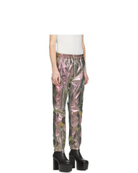 Rick Owens Green And Purple Iridescent Bauhaus Cargo Pants