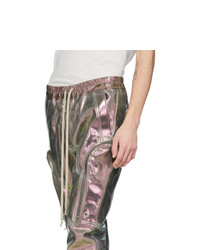 Rick Owens Green And Purple Iridescent Bauhaus Cargo Pants