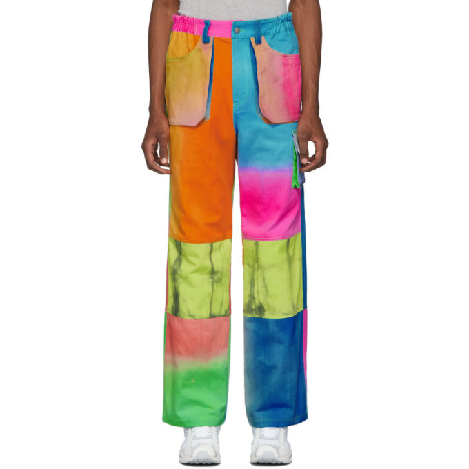 multi colored cargo pants