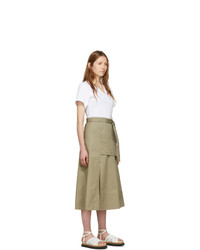 3.1 Phillip Lim White And Taupe Utility T Shirt Dress