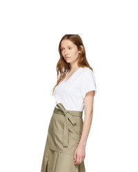 3.1 Phillip Lim White And Taupe Utility T Shirt Dress