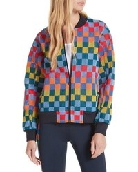 Multi colored Check Bomber Jacket