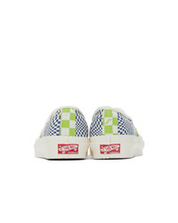 Vans Green And Blue Check Og Authentic Lx Sneakers