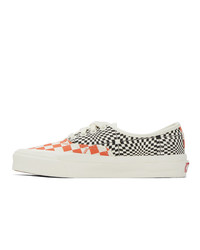 Vans Orange And Black Check Og Authentic Lx Sneakers