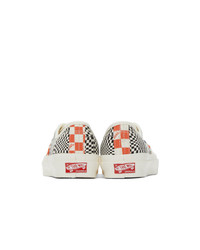 Vans Orange And Black Check Og Authentic Lx Sneakers