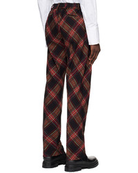 424 Black Check Trousers