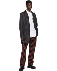 424 Black Check Trousers