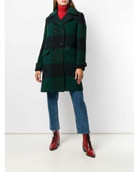 Woolrich Checked Double Breasted Coat