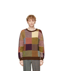 Bode Multicolor Knit Sampler Sweater