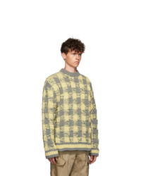 Landlord Yellow And Grey Gingham Showoff Sweater