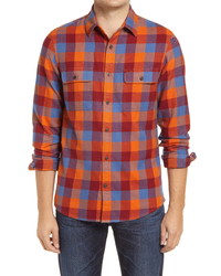 1901 Heavyweight Slim Fit Plaid Flannel Button Up Shirt