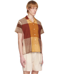 HARAGO Brown Handloom Shirt
