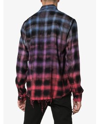 Amiri Check Dyed Cotton Shirt