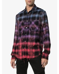 Amiri Check Dyed Cotton Shirt