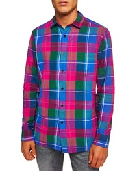 Topman Checked Classic Fit Shirt