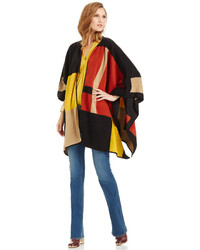 Vince Camuto Colorblocked Blanket Poncho