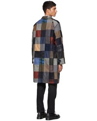 Beams Plus Multicolor Patchwork Balmacaan Coat