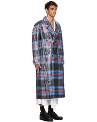 Charles Jeffrey Loverboy Wool Tartan All Weather Coat