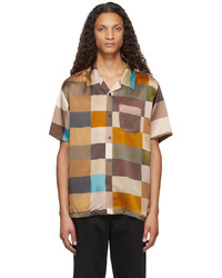 Stussy Multicolor Painted Check Silk Shirt