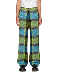 Multi colored Check Wool Chinos