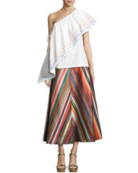 Rosie Assoulin Melted Rainbows A Line Skirt Multi