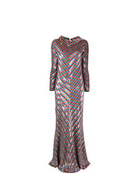Ashish Chevron Sequined Gown