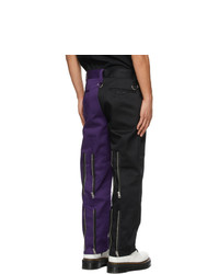 Kidill Black And Purple Dickies Edition Bondage Trousers