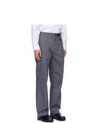 Xander Zhou Grey And Black Colorblock Trousers