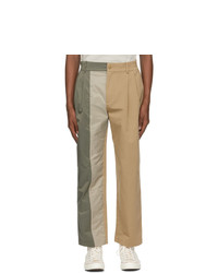 Feng Chen Wang Khaki Paneled Trousers