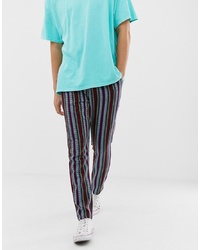 ASOS DESIGN Tapered Trousers In Abstract Design