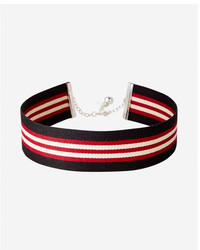 Express Sporty Striped Choker Necklace