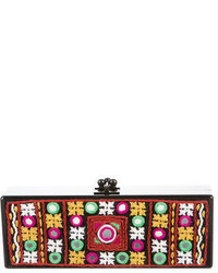 Edie Parker Flavia Panel Embroidery Clutch