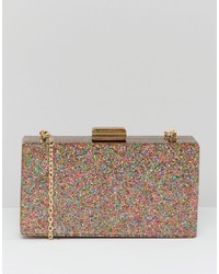 Claudia Canova Glitter Case Clutch Bag With Detachable Chain