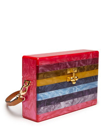 Edie Parker Small Striped Trunk Bag