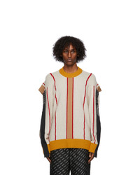 Ambush Beige Colorblocked Folding Sweater