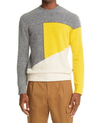 Z Zegna Colorblock Crewneck Sweater