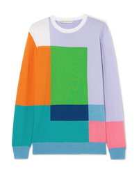 Mary Katrantzou Hartigan Color Block Wool Sweater