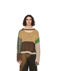 Eckhaus Latta Multicolor Alpaca Wiggly Road Sweater