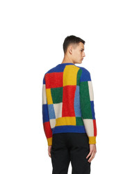 Drakes Multicolor Brushed Primary Colorblock Sweater
