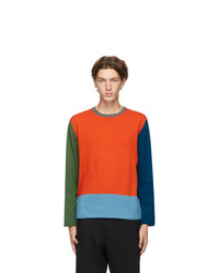 Comme des Garcons Homme Deux Multicolor Colorblock Sweater