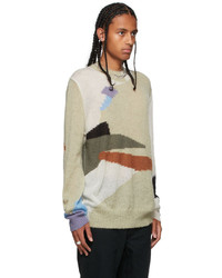 Brownstone Multicolor Mohair Camo Landscape Sweater