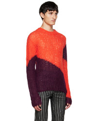 Anna Sui Orange Purple Nuwave Sweater