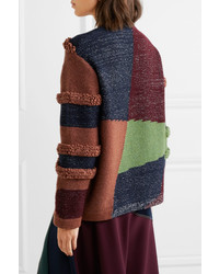 Peter Pilotto Patchwork Cotton Blend Sweater