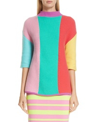 Victor Glemaud Stripe Short Sleeve Cashmere Sweater