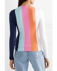 JoosTricot Striped Stretch Cotton Blend Sweater
