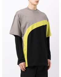 MSGM Colour Block Cotton T Shirt