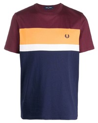 Fred Perry Embroidered Logo Colour Block T Shirt