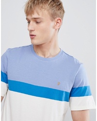 Farah Haryln Block Stripe T Shirt In Blue