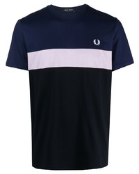 Fred Perry Logo Embroidered Striped T Shirt