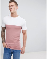 ASOS DESIGN Longline Muscle Fit T Shirt With Contrast Yoke